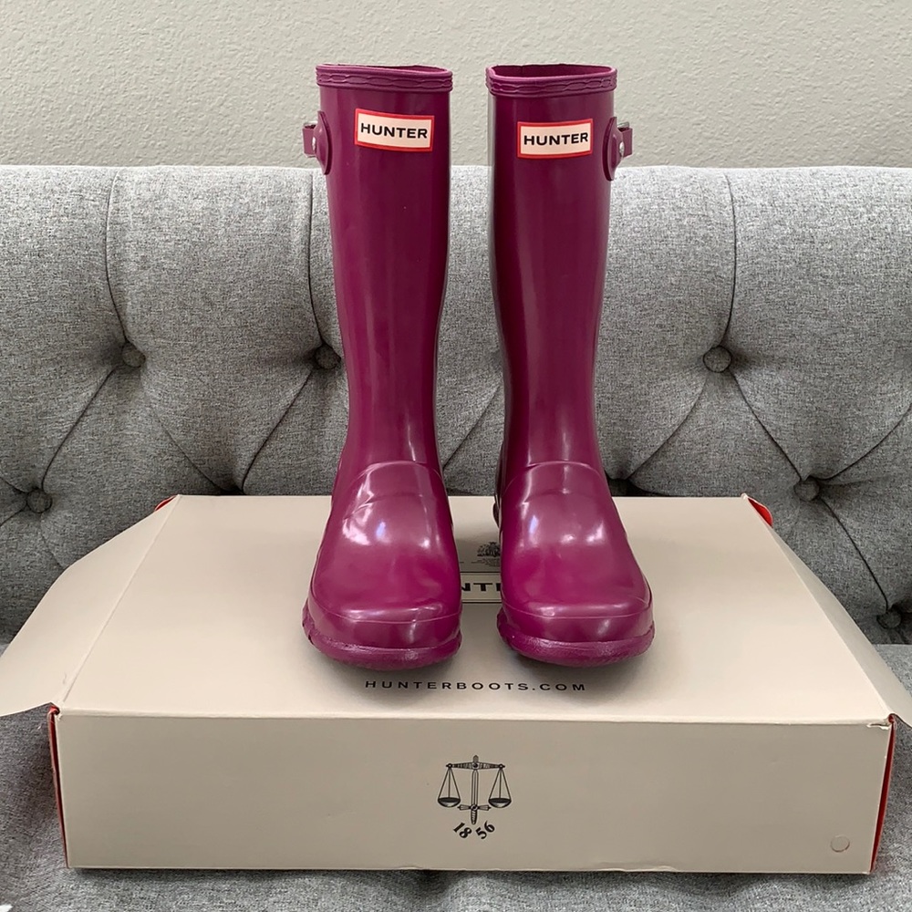 NIB Hunter waterproof rain boots - Kids gloss